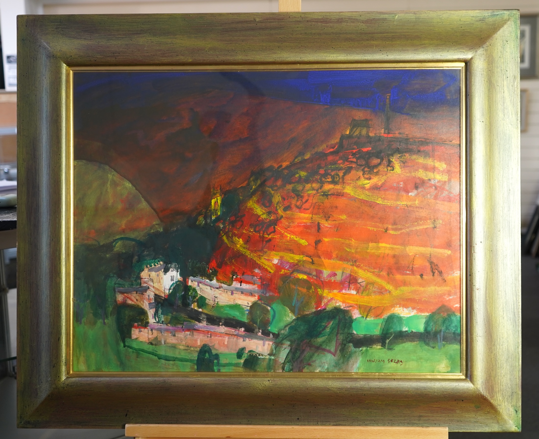 William Selby RWS, (b. 1933), 'Nab End Tower'
